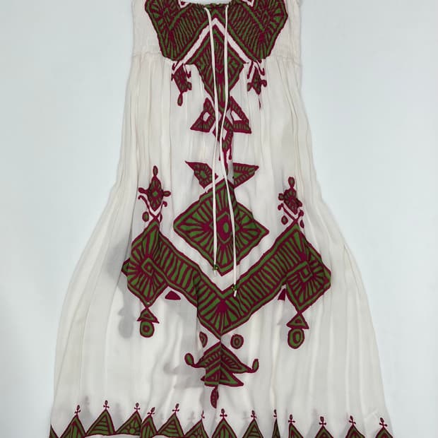 빈티지 패턴 롱 스커트