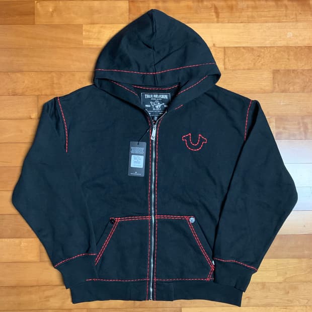 [새제품] 트루 릴리젼 오버핏 Super T 후드집업
