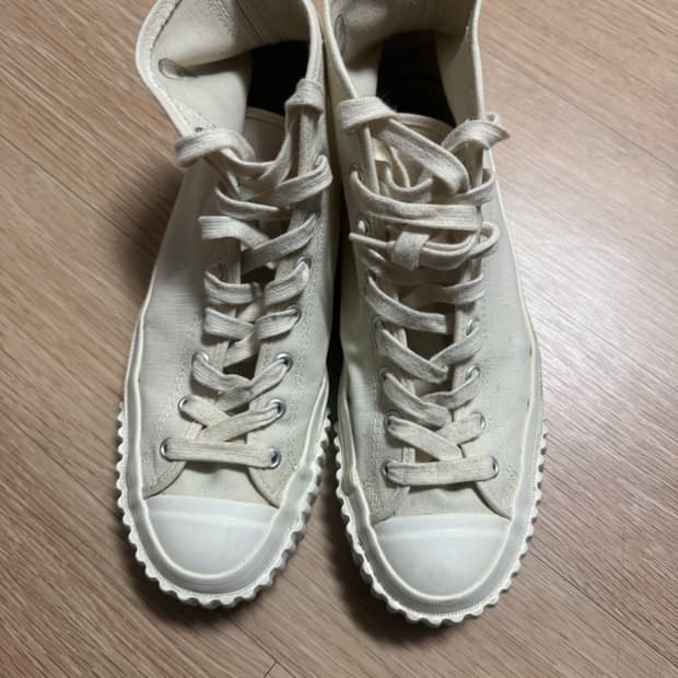 9(270-280) 리얼맥코이 아이보리 캔버스 하이탑 스니커즈