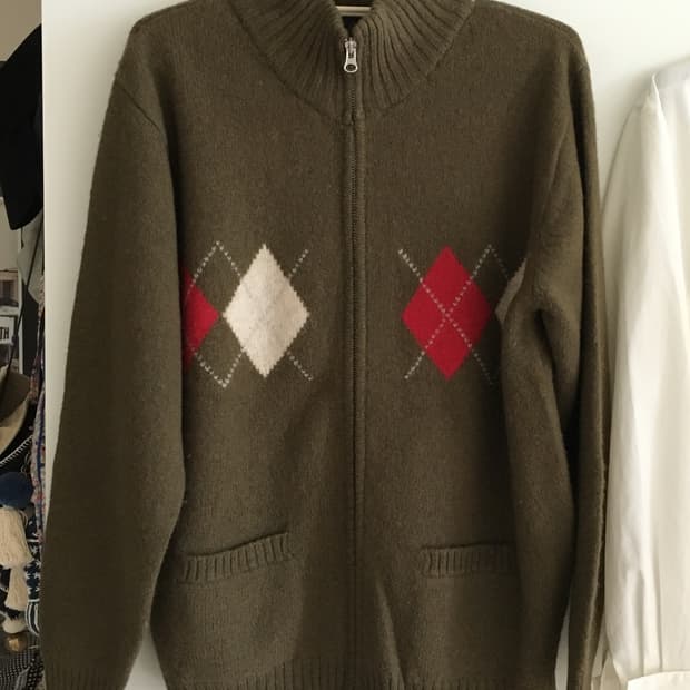 빈티지 니트 집업