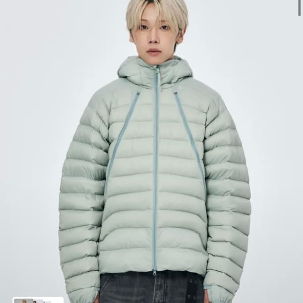 스키즘인듀싱 경량패딩 그린 M