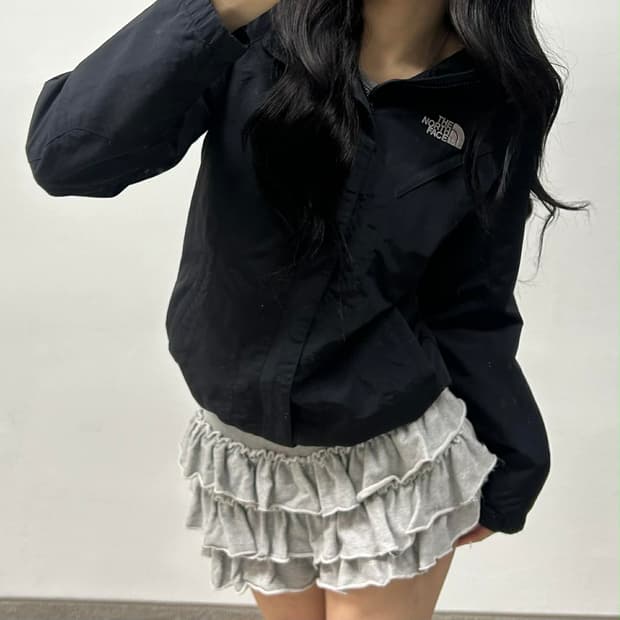 노스페이스 고프코어 포켓 블랙 걸즈 윈드브레이커 자켓 바람막이 희귀져지(
