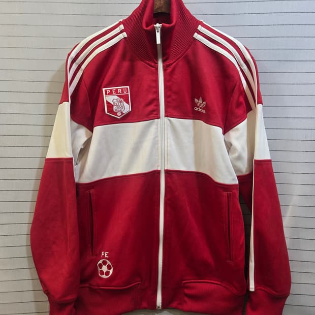 아디다스 페루 축구 져지 트랙탑 레드
