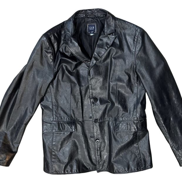 올드 갭 레더 블레이저