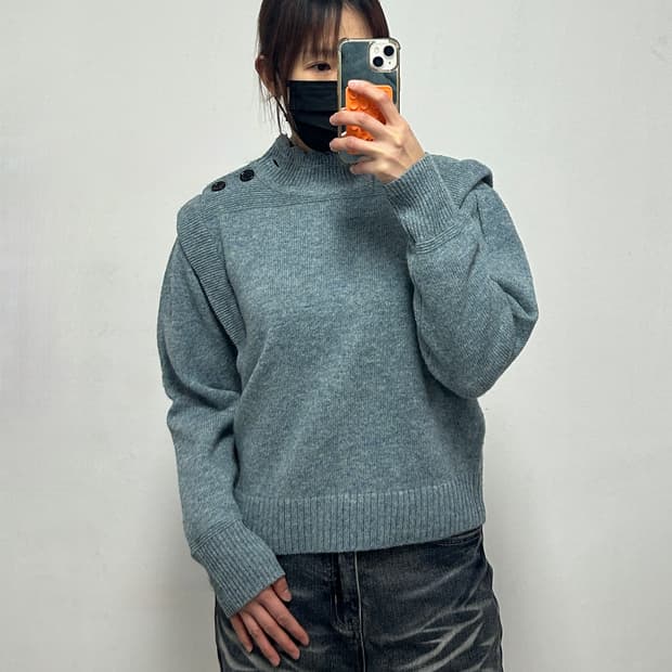 이자벨 마랑 퍼프 슬리브 울 니트