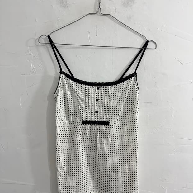 dot lace sleeveless