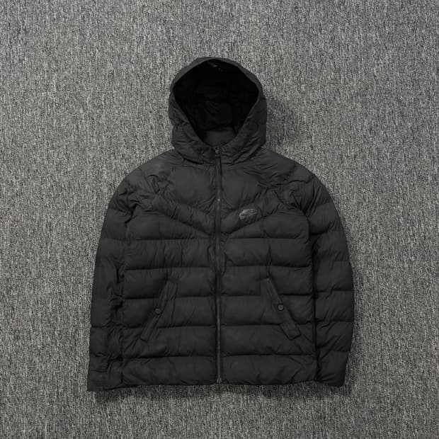 나이키 올블랙 패딩 점퍼자켓 L