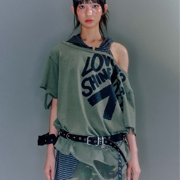 베이컨트 아카이브 DION CUT-OUT BOX T-SHIRTS KHAK