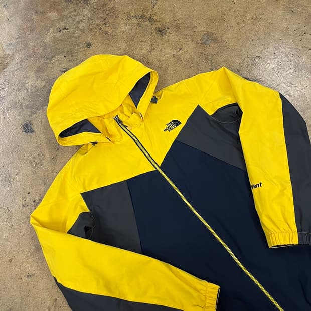 [정품/L] 노스페이스 옐로우 네이비 바람막이 후드 자켓 b17