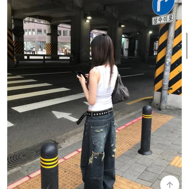 와이드 데님 팬츠