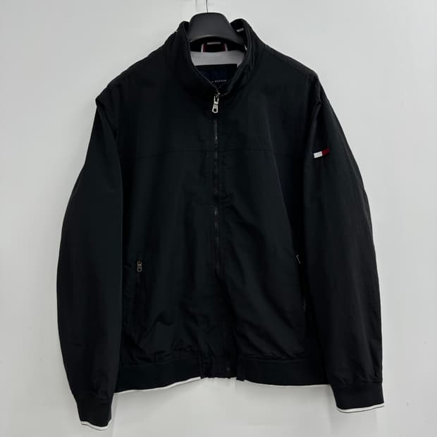 110 타미힐피거 남자 바람막이 블루종 자켓