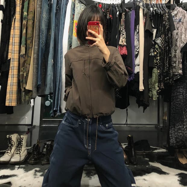 ELLE 브라운 아노락 자켓