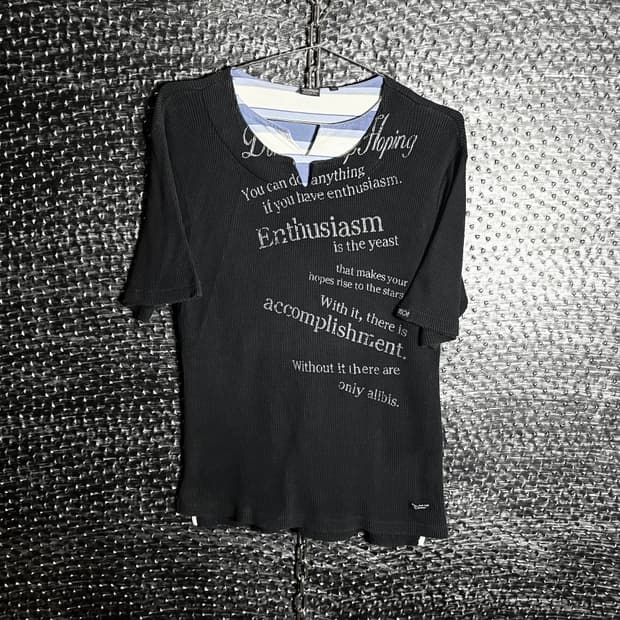 Stevenson 와플 레터링 티셔츠