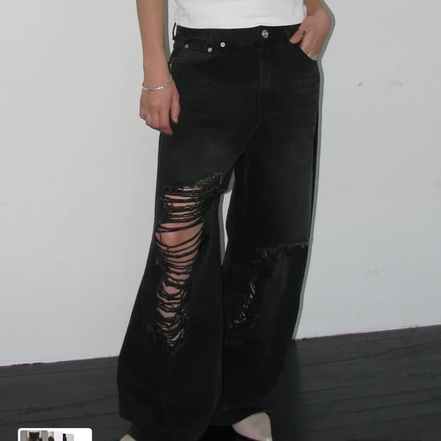 밀로우먼 커브드 데미지 와이드 진