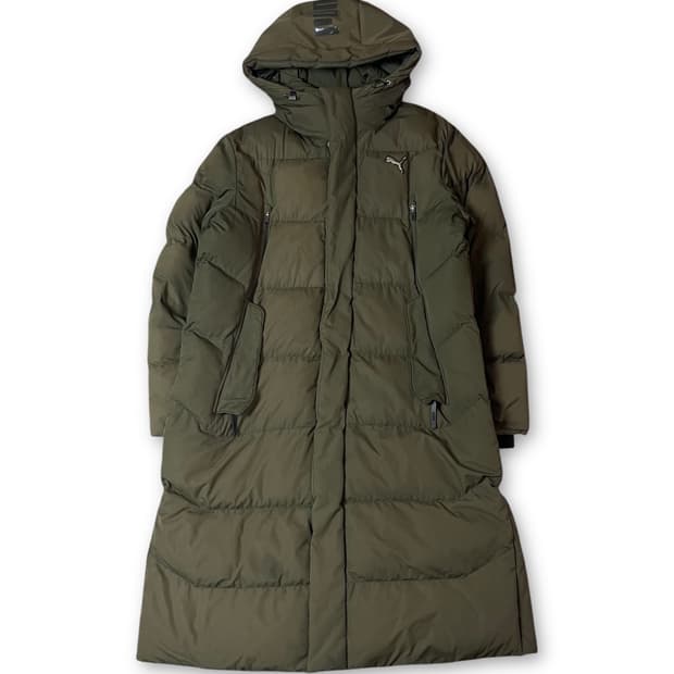 푸마 카키 롱패딩 L
