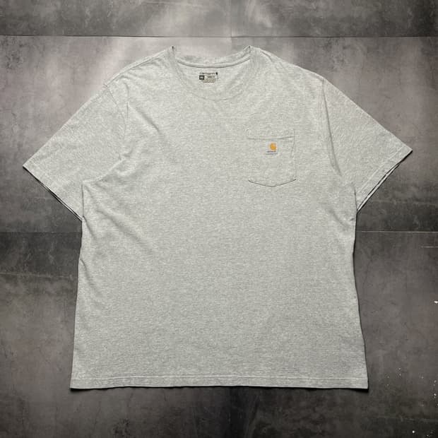 CARHARTT 칼하트K87 그레이 루즈핏 포켓 반팔티셔츠 A01349