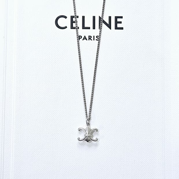 25한정 셀린느 트리옹프 드 리스 925실버 목걸이 [새상품/풀박스]