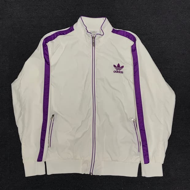 아디다스 빈티지 올드스쿨 초희귀 대장급 자켓 집업 보라 퍼플