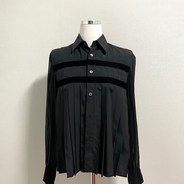 트리콧 꼼데가르송 플리츠 셔츠