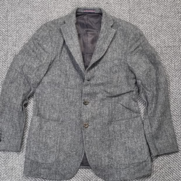 MALE & CO. 헤링본 울 블레이저