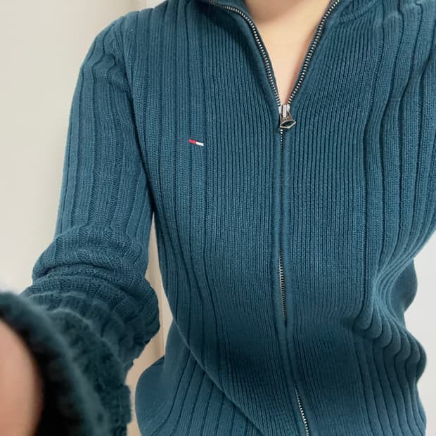 타미힐피거 니트 집업
