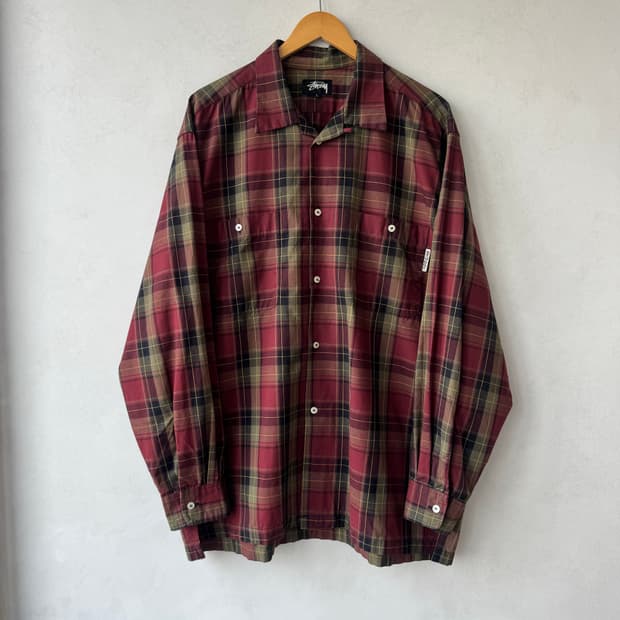 80s 스투시 체크 셔츠