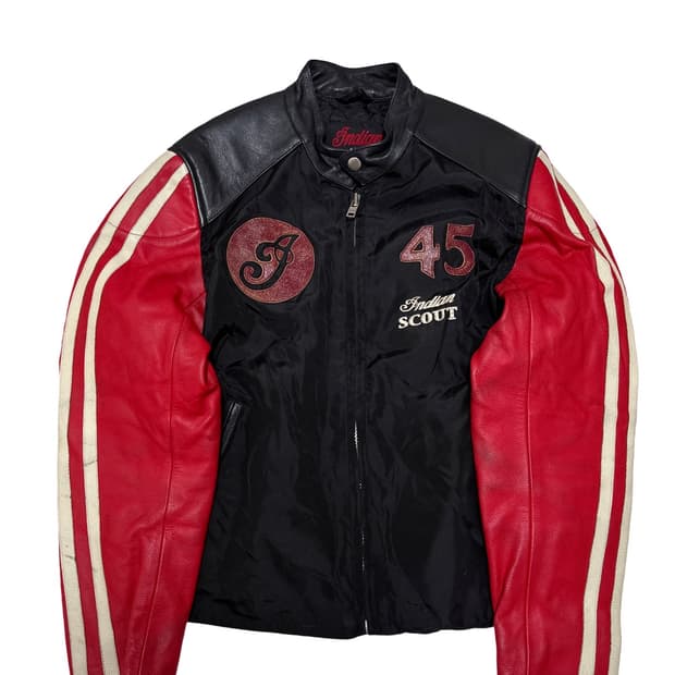 인디언 모터사이클 레더 레이싱 자켓