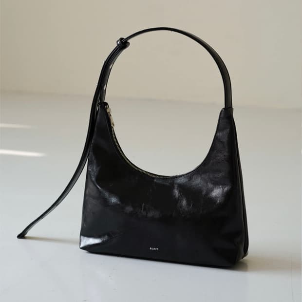 🖤ECRIT 유광 블랙 숄더백/크로스 투웨이백