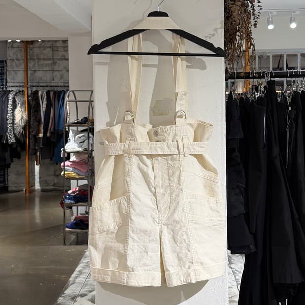 이자벨마랑 아이보리 서스펜더 팬츠