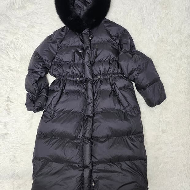 VOV 폭스 퍼 구스다운 롱 패딩 M