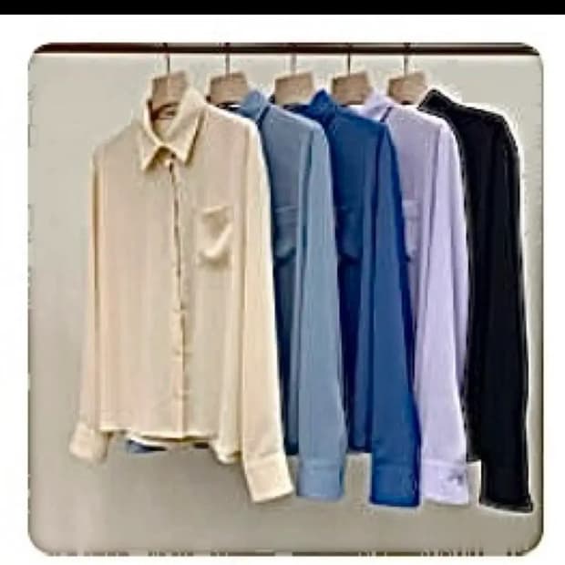 엣더베이글 구드 블라우스 - 스카이블루