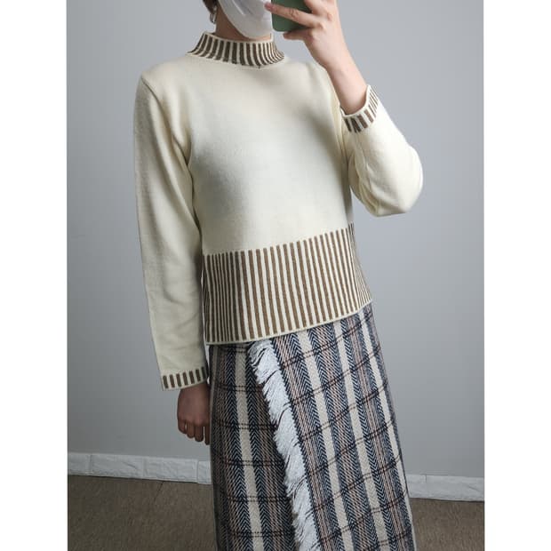 스트라이프 니트