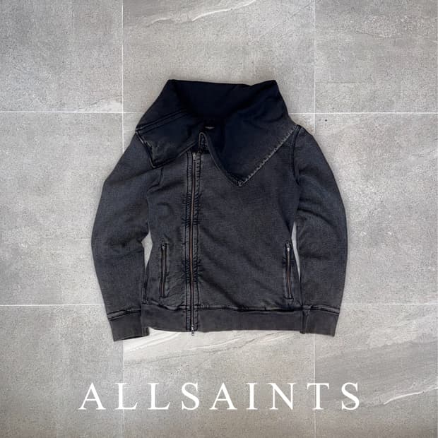 All Saints charcoal high neck 투웨이 져지
