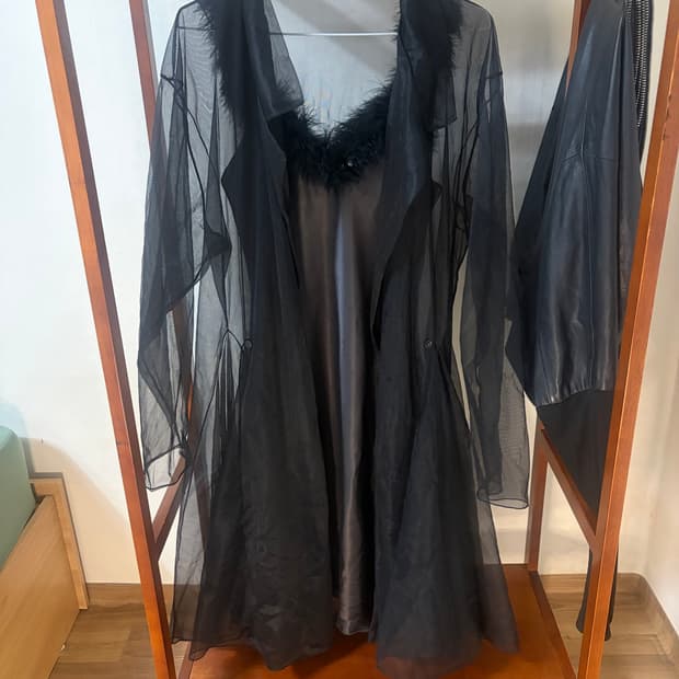 See through French chic coat