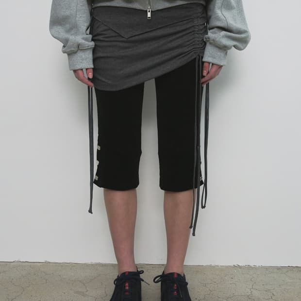 LAYERED STRING MINI SKIRT 샌드릭 레이어드 스커트