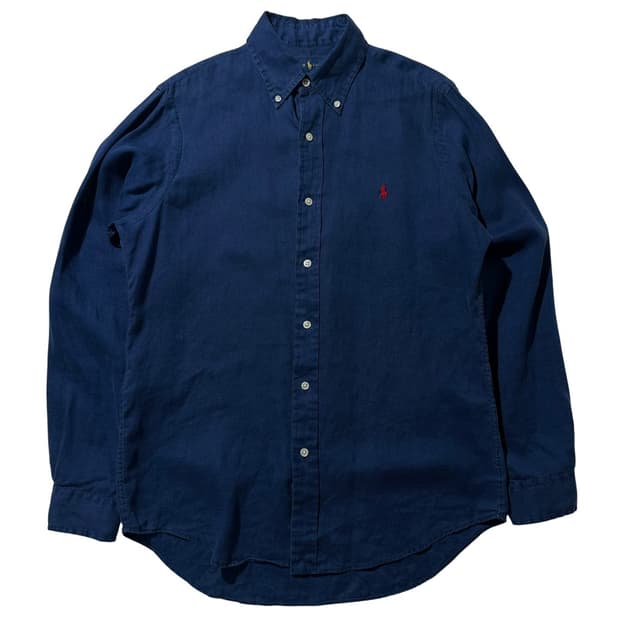 폴로 랄프로렌 오션 워시 린넨 셔츠 네이비