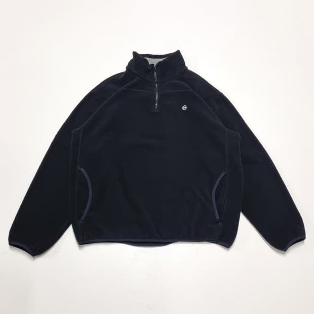 빈티지 NAUTICA 하프집 플리스 블랙 - L