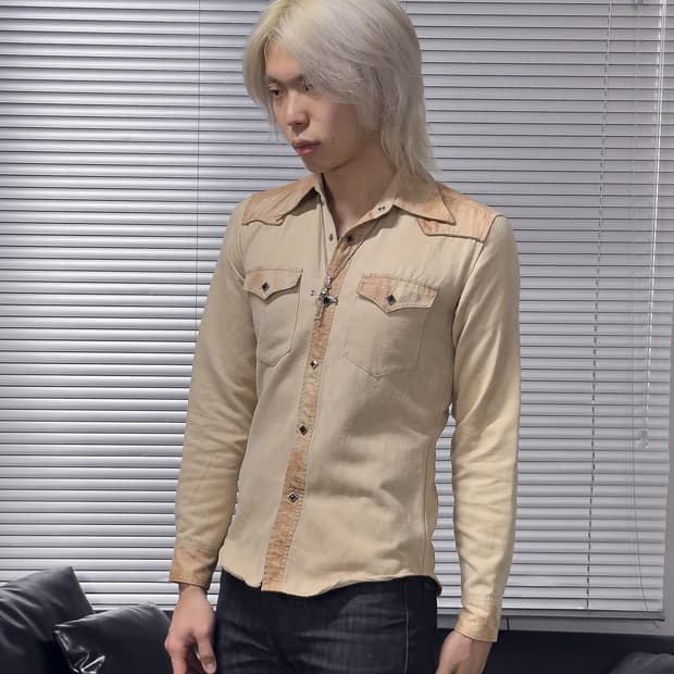 {Tornado Mart} Contrast Western Shirt