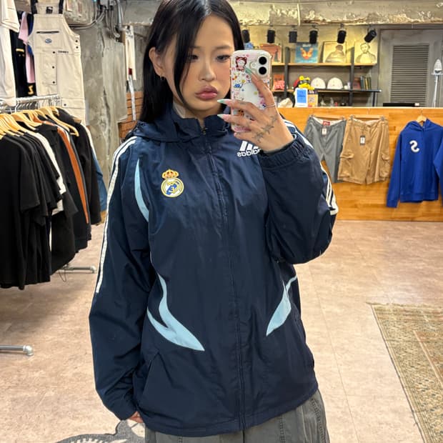 아디다스 네이비 레알마드리드 바람막이 #csz4278