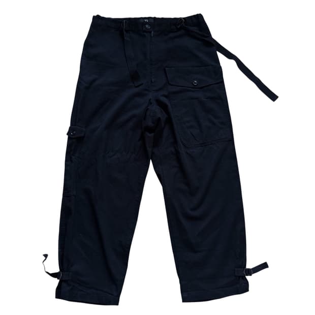 요지야마모토 벨티드 비대칭 포켓 팬츠