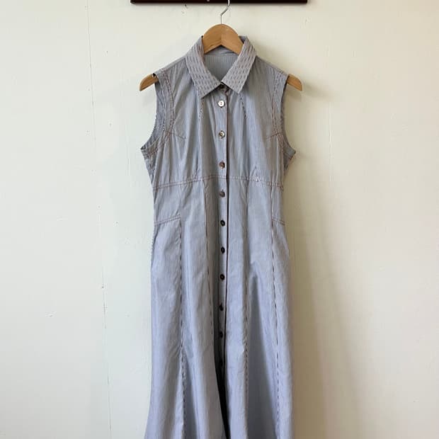 m/m 스트라이프 베스트 원피스