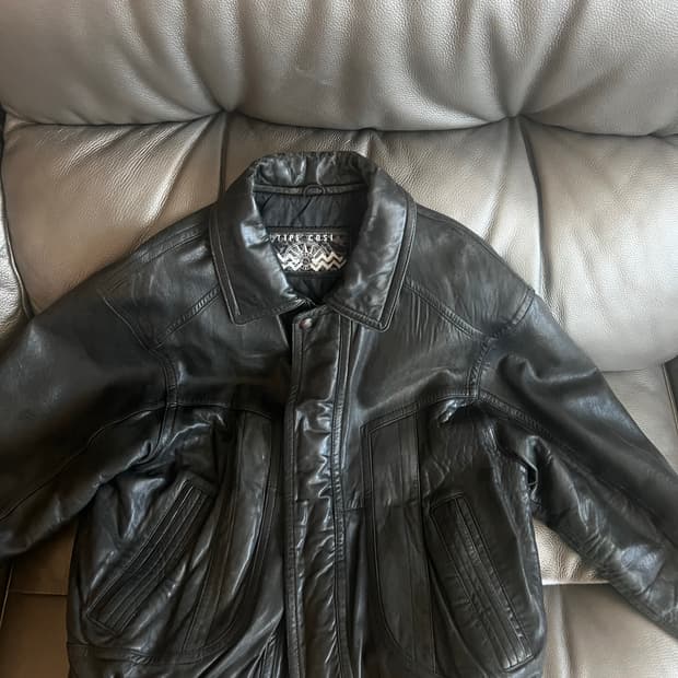 Tipi cosi 레더 가죽 자켓 봄버 95 사이즈