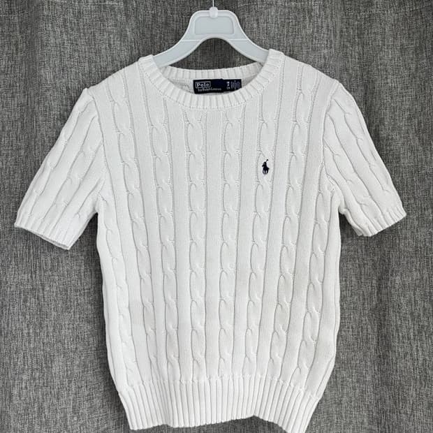 폴로 랄프 로렌 반팔 꽈배기 니트/#3410