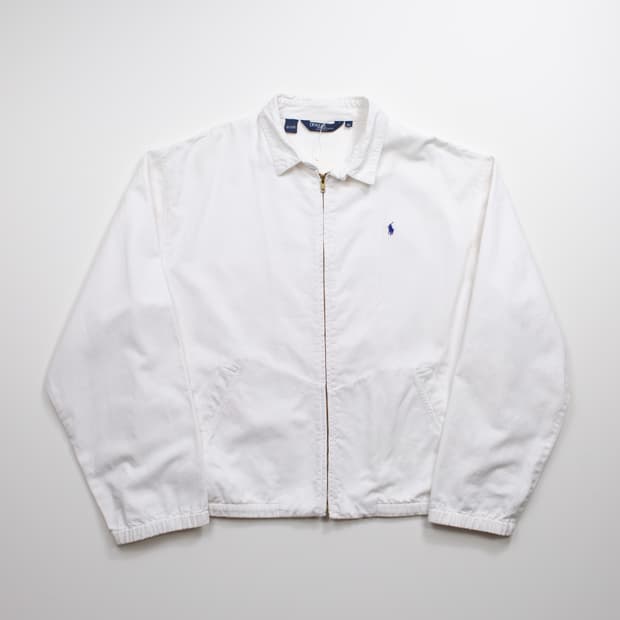폴로 랄프로렌 USA made 코튼 트윌 스윙탑 자켓 화이트