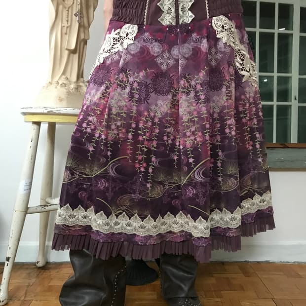 vintage pattern lace skirt 