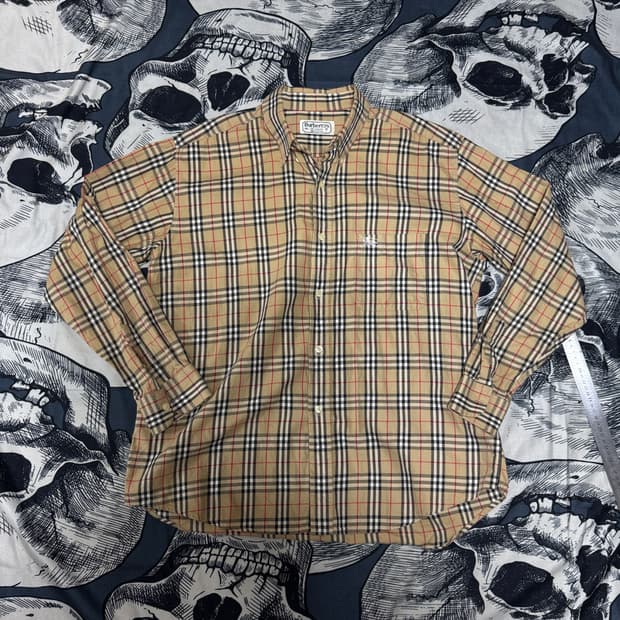 90s 버버리 체크남방 XL사이즈