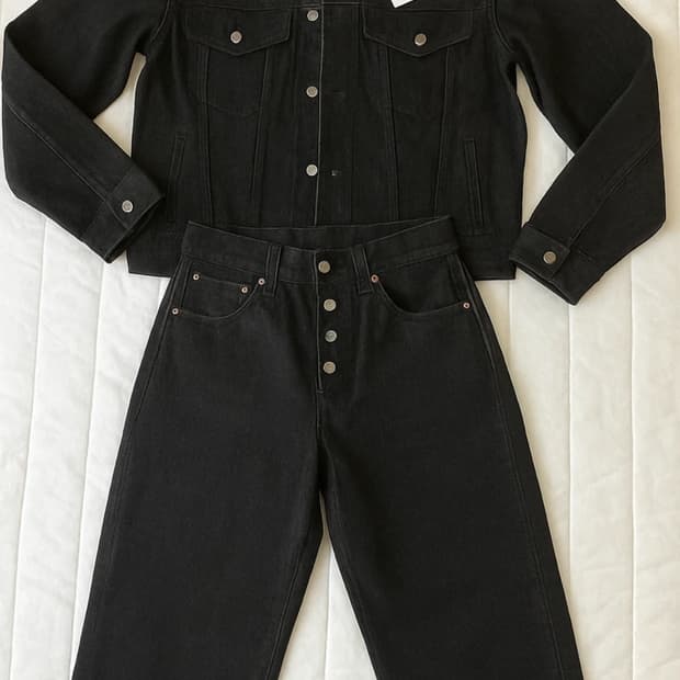 [새상품급] 아웃스탠딩 셀비지 데님 셋업 L