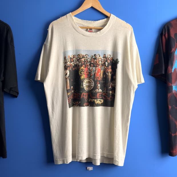 (XL) 90s 비틀즈 Sgt. Pepper 빈티지 밴드티