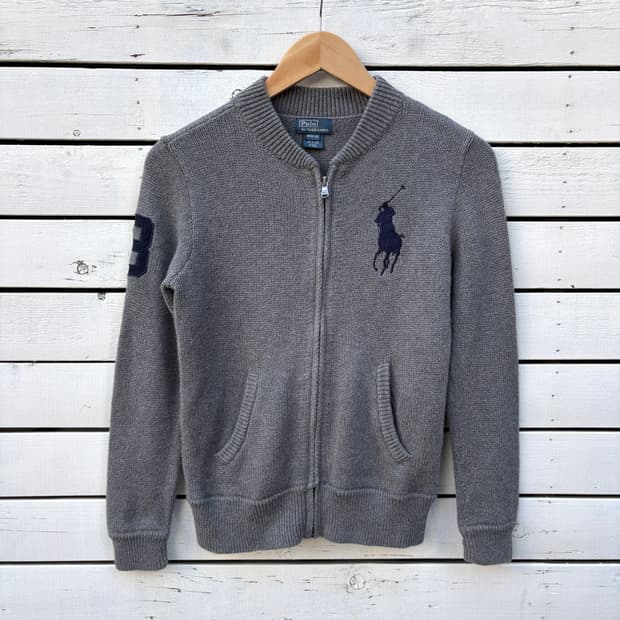 Polo 폴로 빅포니 니트 집업