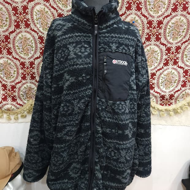 아웃도어프로덕트 윈터패턴 후리스 자켓 빅사이즈
​
